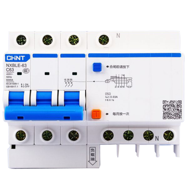 Aptomat cầu dao tự động chống giật chint 1 pha, 3 pha