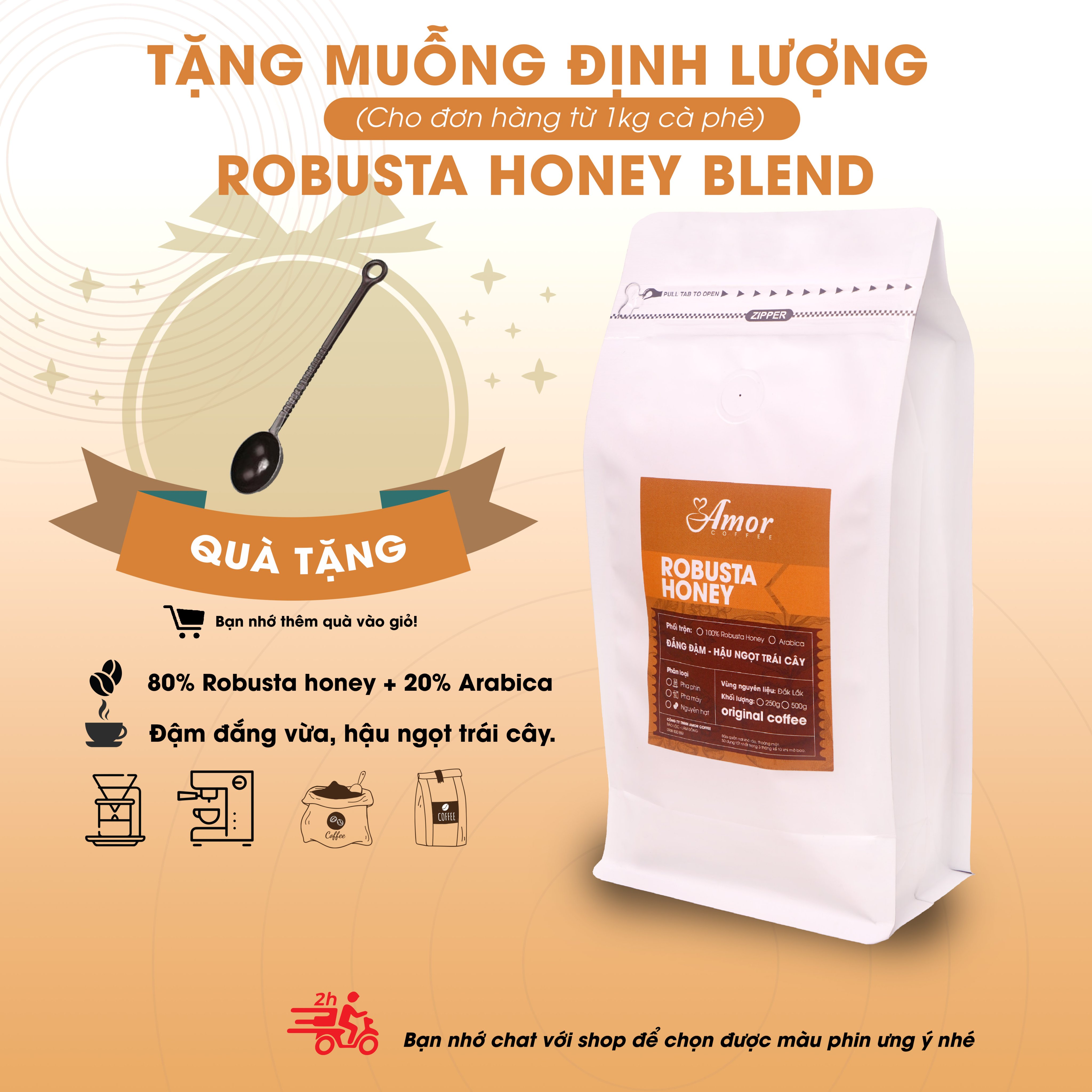 [coffee đặc trưng phin việt][ 500gram ]cà phê nguyên chất robusta honey blend cao cấp,100% nguyên chất rang xay tiêu chuẩn cao đến từ amorcoffee.vị đắng,đậm vừa phải-hậu vị ngọt .có thể pha phin-pha máy.mua 2kg tặng phin nhôm. 3