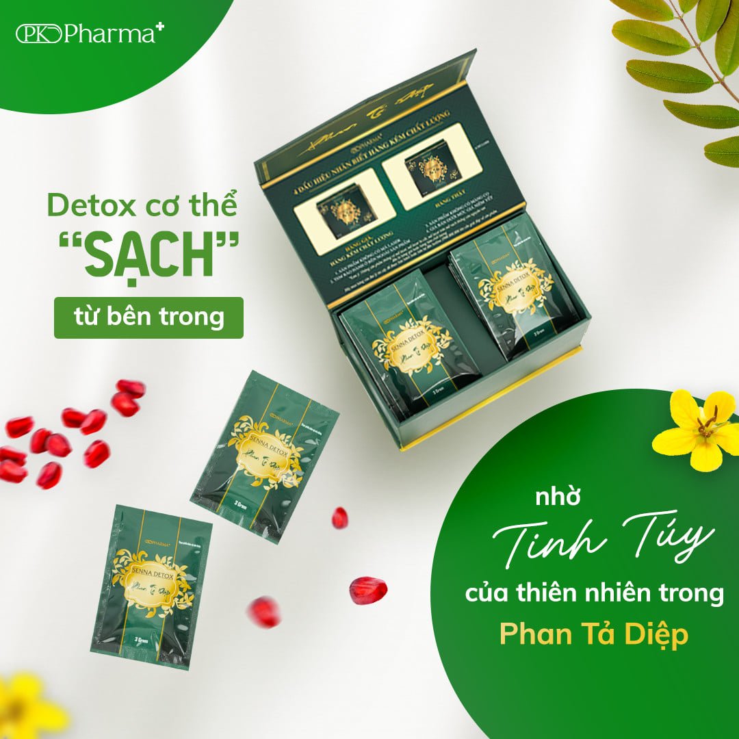 Phan tả diệp senna detox thải độc ruột pk pharma