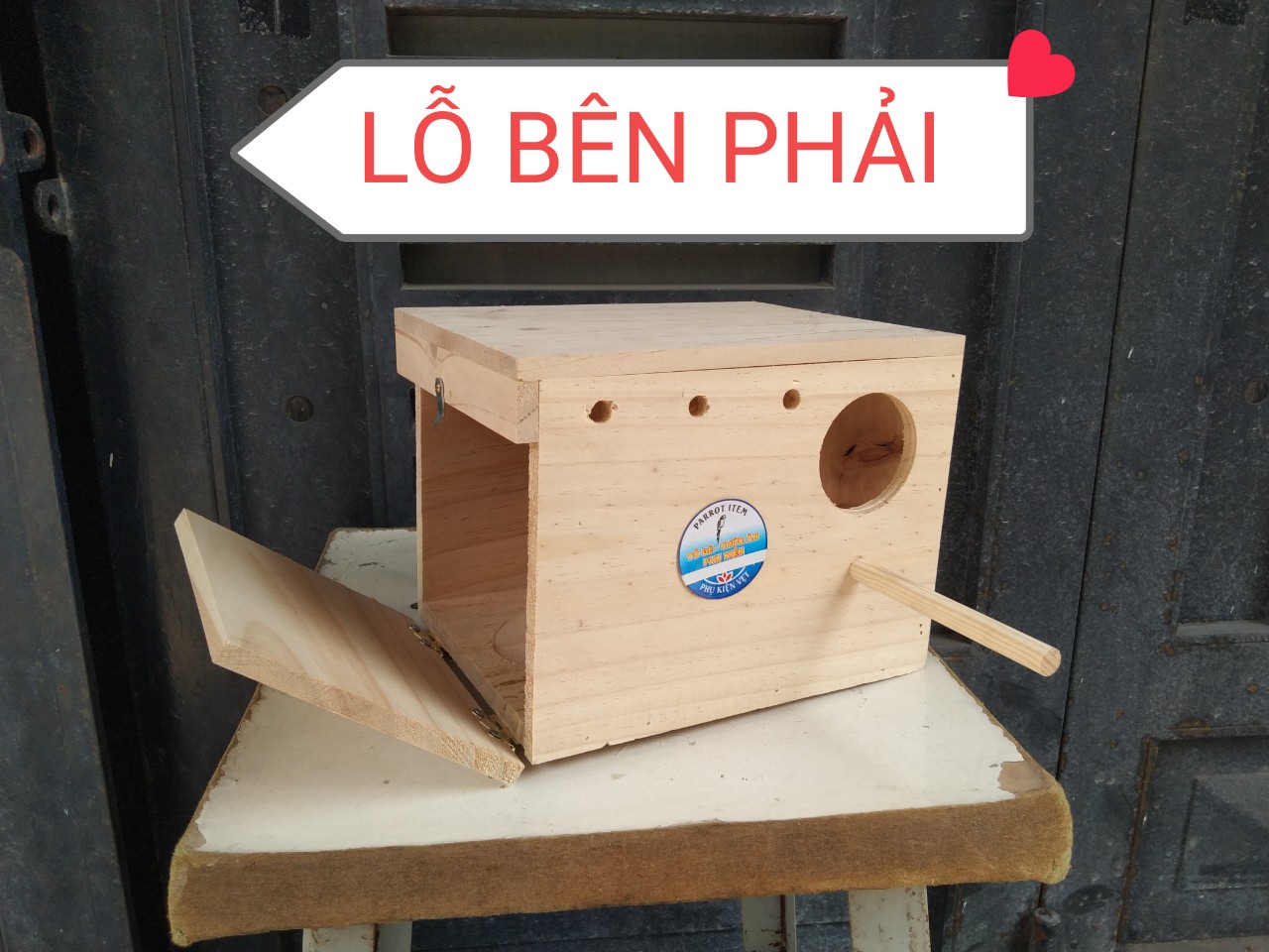 TỔ ĐẺ LOVEBIRD- VẸT MẪU ĐƠN-YP EU (TỔ PHẢI)