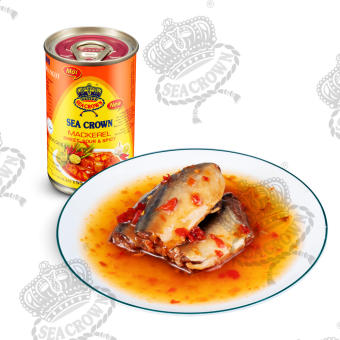 Cá hộp Sea Crown cá Nục sốt ớt chua ngọt