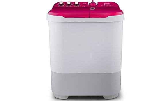 Sharp Mesin Cuci Twin Tub 10 KG ES-T1090-PK - Putih/Merah