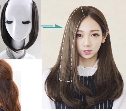 TÓC KẸP PHỒNG CHÂN TÓC gồm 2 bên - Phím làm phồng tóc 2 bên