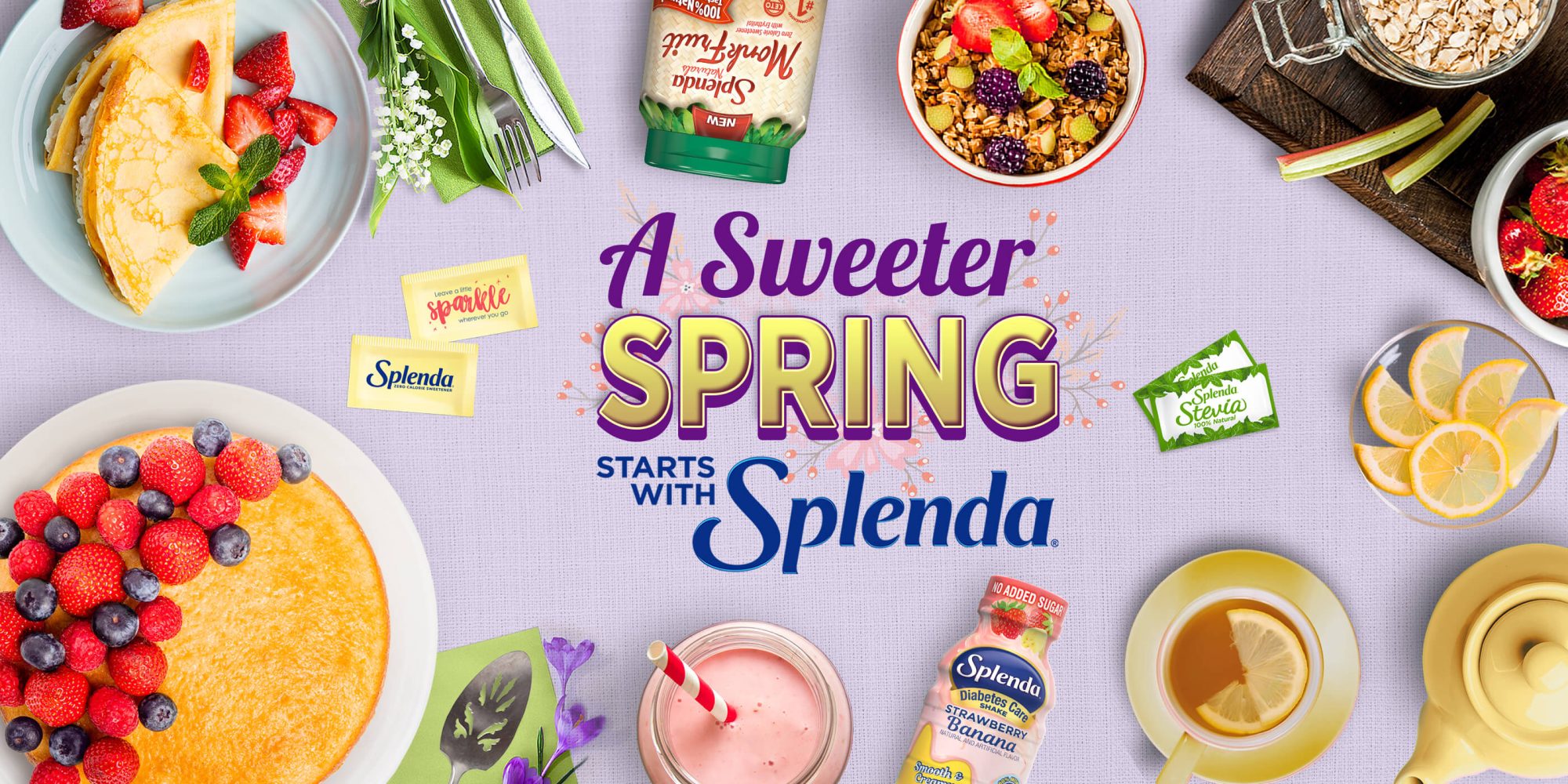 50 gói đường ăn kiêng Splenda No Calories Sweetener - nhập khẩu từ Mỹ - dành cho người bị tiểu đường, ăn kiêng keto, dash low carb