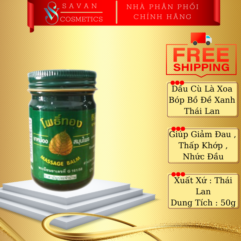 01 hủ dầu cù là lá bồ đề massage balm pho thong thái lan
