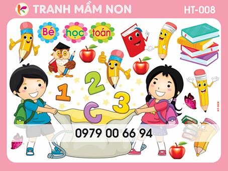Decal mầm non-góc học tập 008