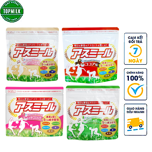 [Tặng quà] Sữa tăng chiều cao cho trẻ Asumiru Ichiban Boshi 180g
