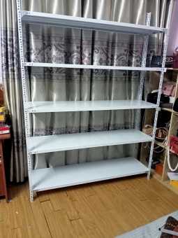Kệ sắt V lỗ lắp ghép đa năng: Dài 1m5 x rộng 30cm x cao 1m8 x 5 tầng