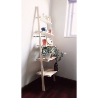Kệ để đồ bằng gỗ tự nhiên hình bậc thang