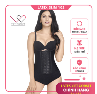 Đai Gen Nịt Bụng Latex Giảm Eo & Mỡ Bụng Latex Slim 102 Việt Corset Chính Hãng - Latex 13 Xương