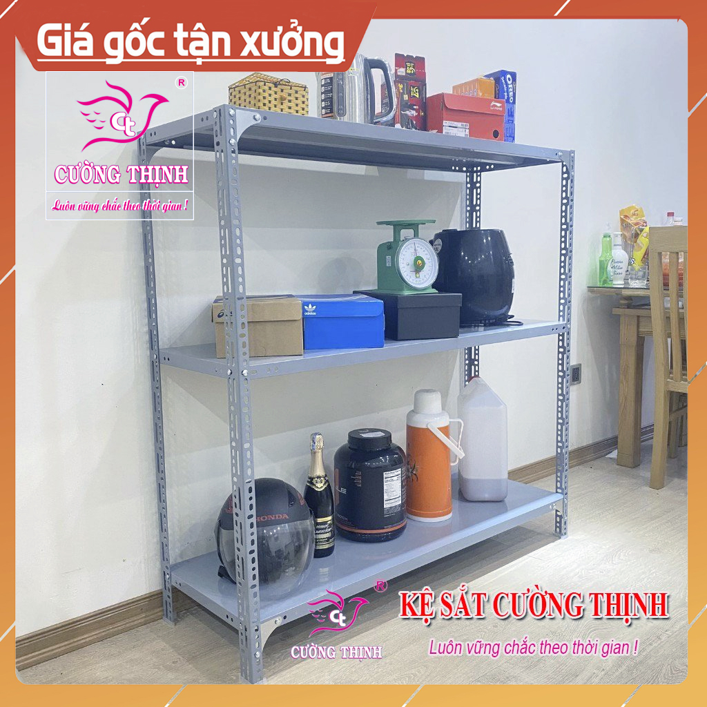 Kệ sắt Mini 3 Tầng Cao 80cm x Dài 80cm x Rộng 40cm Kệ sắt V Lỗ Kệ bàn bếp gas