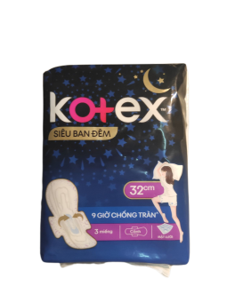 Băng vệ sinh Kotex siêu ban đêm 32cm - 3 miếng