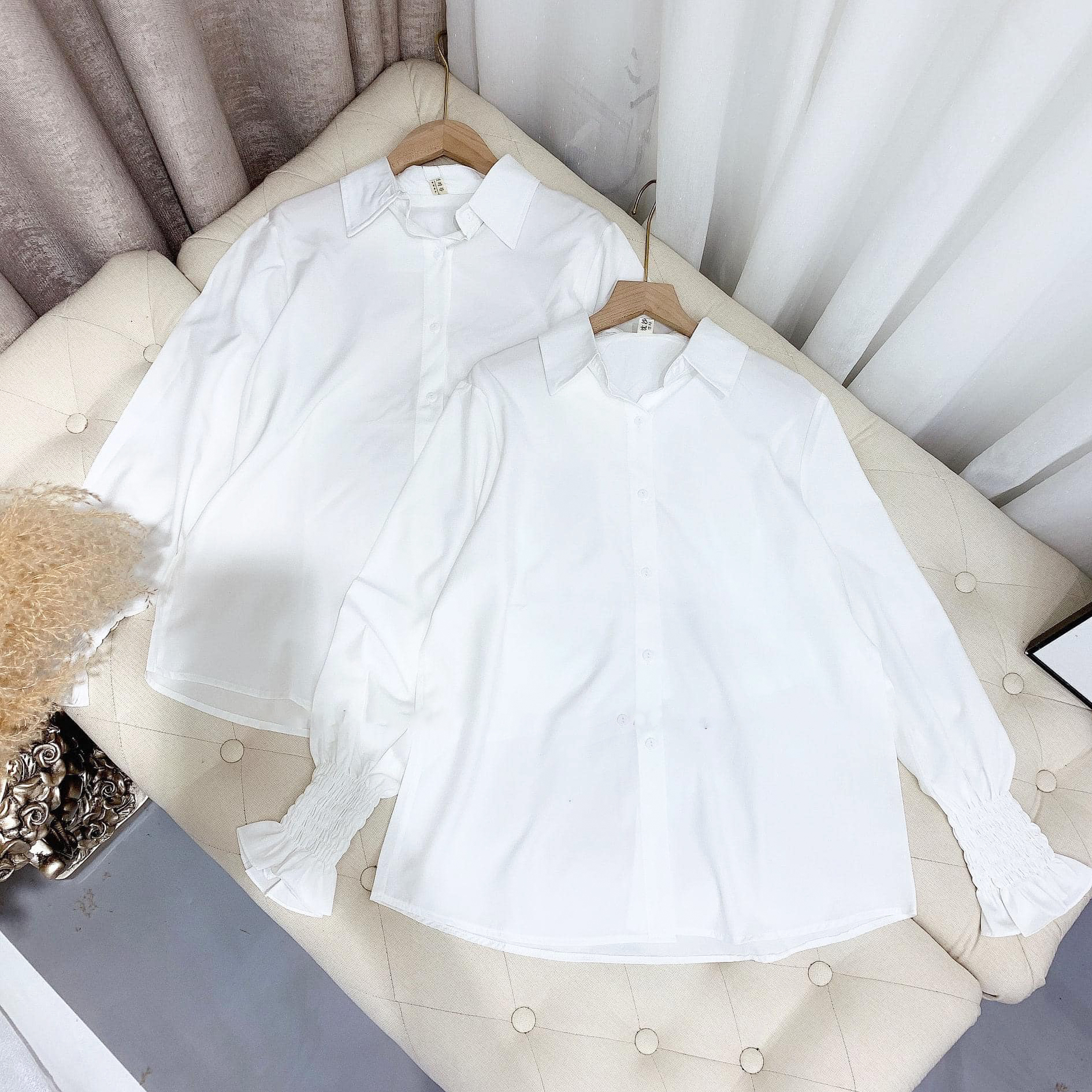 Áo sơ mi nữ T-one cao cấp - áo sơ mi cổ bèo áo sơ mi kiểu công sở, áo sơ mi kiểu nữ, sơ mi, mẫu áo sơ mi đẹp, kiểu áo sơ mi đẹp, áo sơ mi nữ form rộng tay dài thanh lịch hiện đại kiểu dáng Hàn Quốc