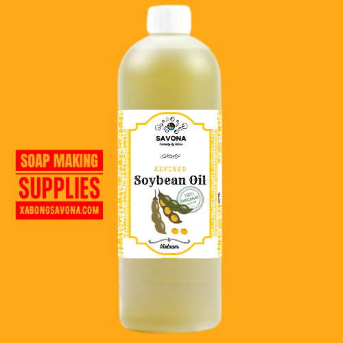 Dầu đậu nành nguyên chất 1 lit - dầu đậu nành làm xà phòng - soy bean oil 1 lit savona
