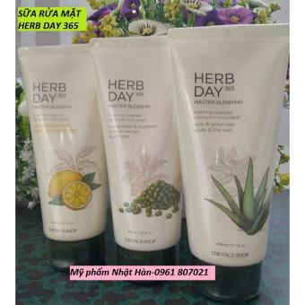 Sữa rửa mặt The Face Shop Herb Day/ Herbday 365 Chanh/Đào/Cherry/Nha đam/Đậu xanh - Garis Store