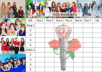 combo 2 thời Khoá Biểu red velvet TKB49 A5 cute hoạt hình thần tượng idol