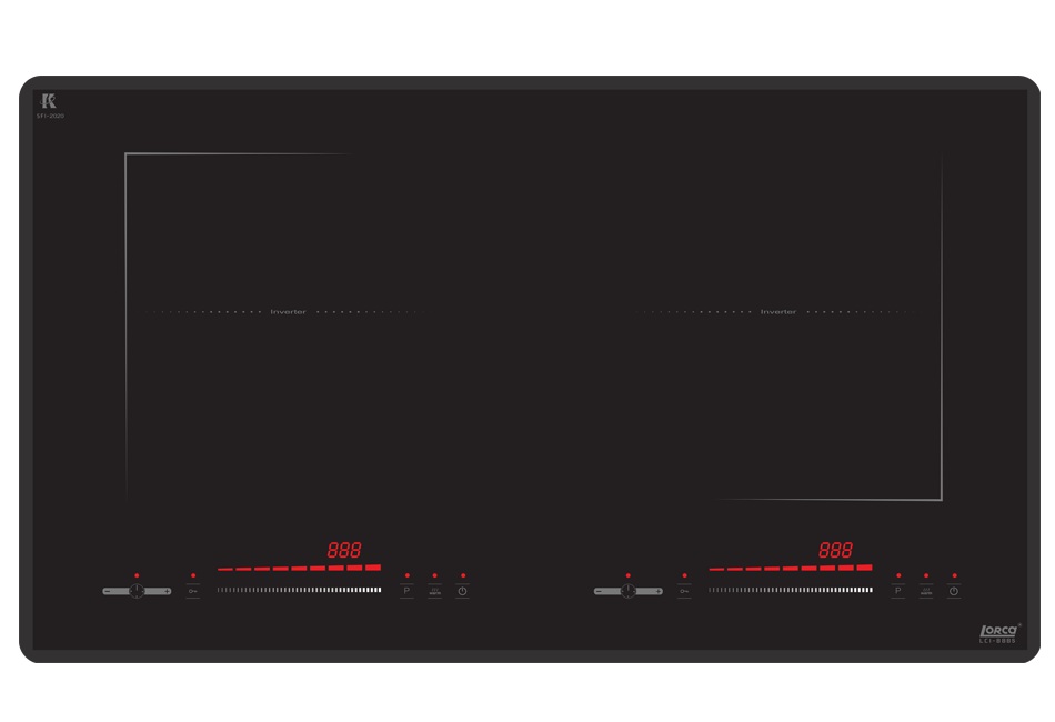 Bếp từ hai vùng nấu Lorca LCI 888S, hàng chính hãng