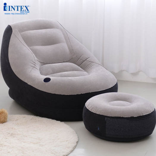 Ghế Hơi Intex - Ghế Tựa Lưng - Giường Hơi, Nệm Hơi Cao Cấp. Ghế Hơi Intex Vỏ Nhung, Thiết Kế Sang Trọng, Thích Hợp Cho Thư Giãn Nghỉ Ngơi Không Kèm Bơm Điện.