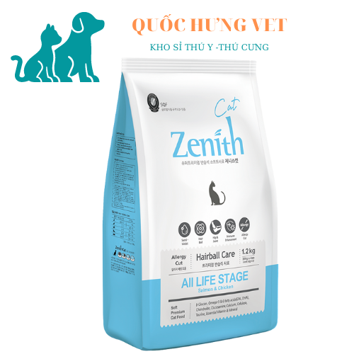 Thức ăn hạt mềm cho mèo, zenith cat hairball 300g - quốc hưng vet