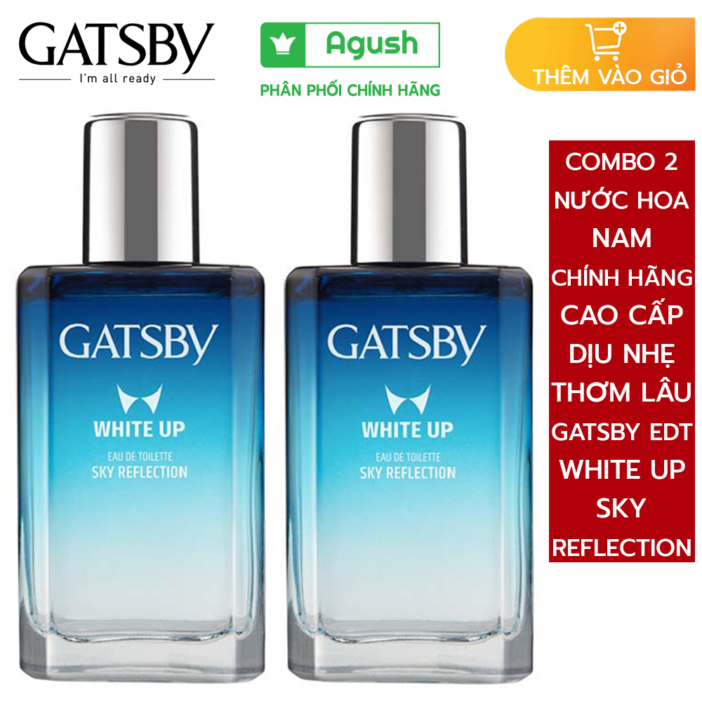 Nước hoa nam chính hãng cao cấp thơm lâu GATSBY WHITE UP EAU DE TOILETTE SKY REFLECTION 50ml chai nhỏ gọn bỏ túi dạng xịt giữ mùi dịu nhẹ nhàng quyến rũ lưu hương lâu xịt toàn thân dành cho nam giới học sinh xịn sang trọng giá rẻ