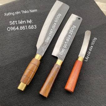 Dao chặt dừa - gọt vỏ dừa tươi làm bằng thép nhíp xe xịn