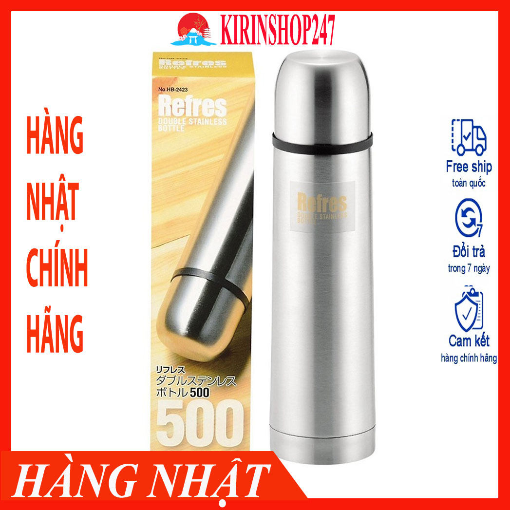 Bình nước giữ nhiệt Refres dung tích 500ml Hàng Nhật