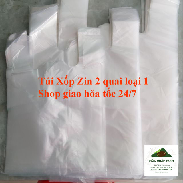 (0,5kg) Túi xốp Zin bóng 2 Quai nhiều size Loại 1 (có dày và mỏng) Nhiều size để chọn
