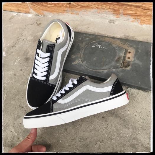 GIÀY VANS OLD SKOOL XÁM/ĐEN (Full box, tag)