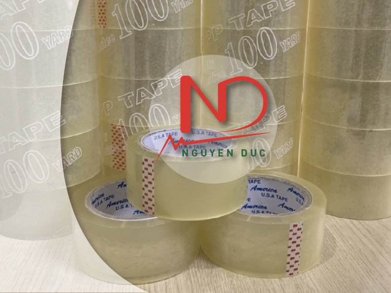 1,2kg - băng keo trong/đục 100yard lõi 5li