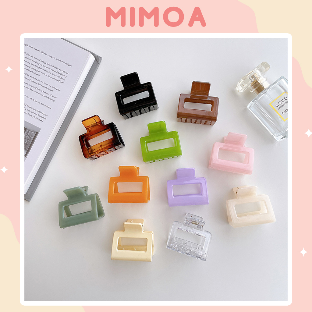 Kẹp tóc càng cua Vuông mini nhiều màu xinh