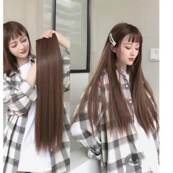Tóc Giả Phím Phồng Kẹp Phồng 2 Bên Thẳng Dài 60Cm