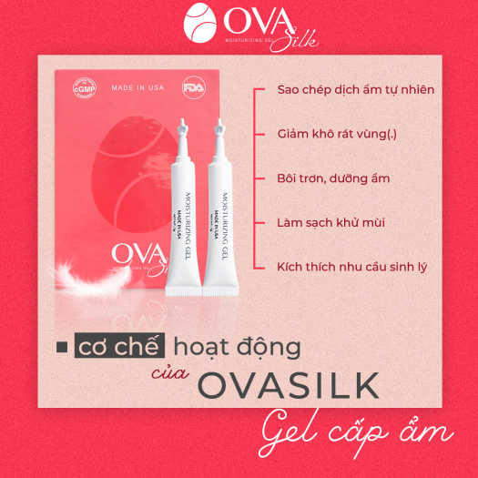 Gel bôi trơn quan hệ tăng khoái cảm cho nữ chính hãng Ovasilk USA giảm tình trạng khô rát, cấp ẩm âm đạo, an toàn cho vùng kín 120g
