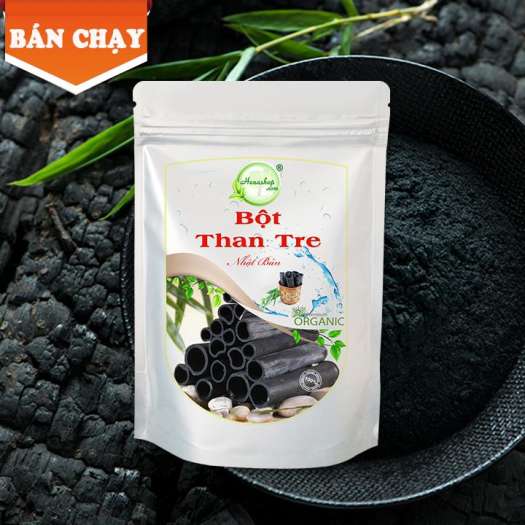 Bột than tre hoạt tính nhật bản trắng răng ngăn mụn thải độc kiềm nhờn 20gr - Henashop