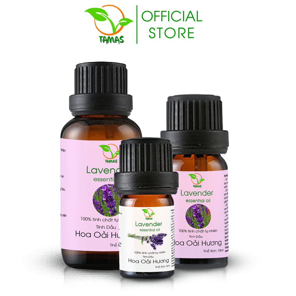 Tinh dầu Oải Hương Lavender nguyên chất TAMAS, tinh dầu thơm phòng, thư giãn, an thần, chăm sóc da, tạo giấc ngủ ngon,...