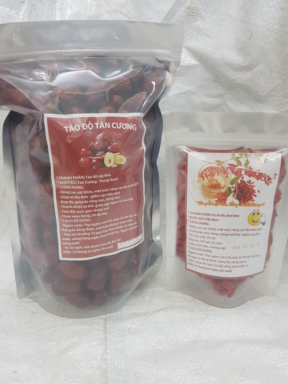 Combo 500g táo đỏ tân cương + 200g kỷ tử đỏ hàng loại 1 thơm ngon bổ dưỡng tiện sử dụng