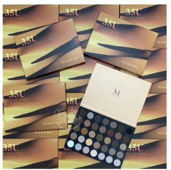Bảng màu mắt Morphe 35U Gilded Desert màu nâu nude vàng cam như ánh màu của sa mạc