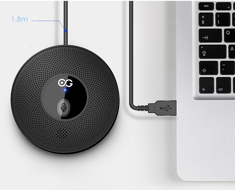 Micro thu âm đa hướng 360 độ để bàn ELEGIANT dùng cho họp hội nghị trực tuyến chân cắm USB
