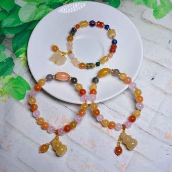 Vòng đeo tay, lắc tay phong thủy đá ngũ sắc