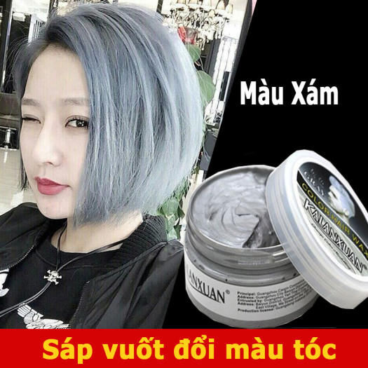 Sáp vuốt nhuộm tóc tạm thời KALANXUAN hàng chính hãng FREESHIP TOÀN QUỐC lên màu nhanh, giữ màu tốt ( xám khói, trắng kim, xanh dương, đỏ, tím, vàng) (KHUYẾN MÃI 3 NGÀY)