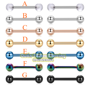 Khuyên lưỡi, khuyên má lúm nhiều màu sắc chọn lựa