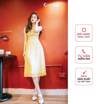 Váy 2 dây xoè nơ ngực CChat Clothes