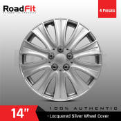 14" Lacquered Silver Wheel Cover Set by Brand X