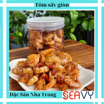 Tôm Sấy Giòn Tẩm Sốt Gia Vị Ăn Liền Giòn Giòn Thơm Thơm Hộp 200gram [ SEAVY NHA TRANG ]