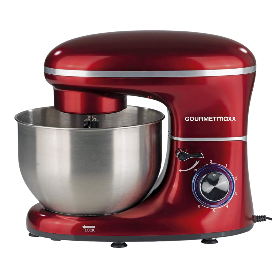 Máy nhào bột gourmetmaxx 5l 1500w -máy trộn bột đánh trứng - trộn tối đa 1.2 kg bột khô - bảo hành 1 năm