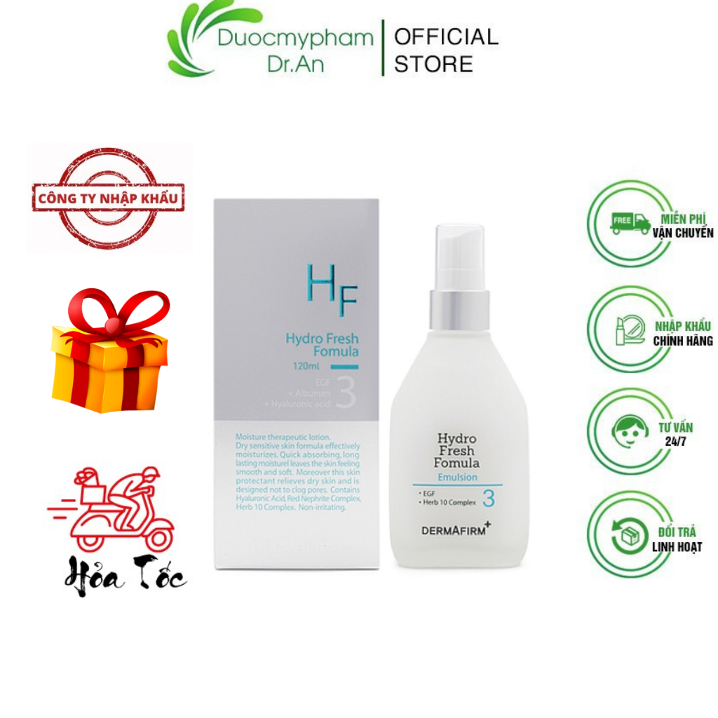 Dermafirm Hydro Fresh Formula Hf3 Lotion Fresh Hydro Essence Hydrates, Instantly Moisturizes Facial Emulsion - Duocmyphamdran