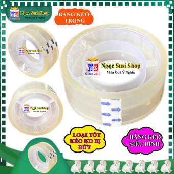 1 CUỘN BĂNG KEO TRONG NHỎ 0.4CM 10G SIÊU DÍNH  - CUỘN BĂNG DÍNH TRONG NHỎ GỌN