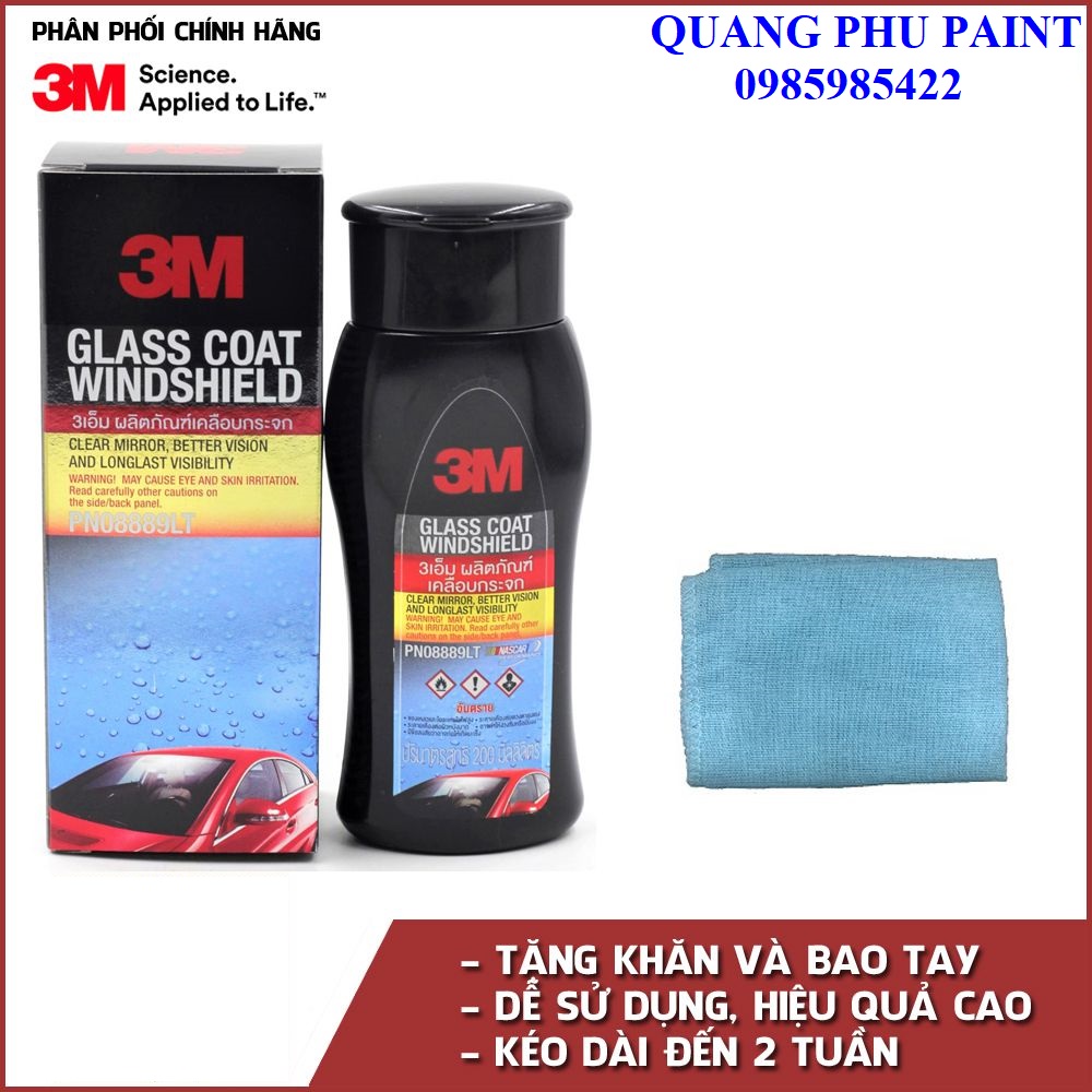 08889lt dung dịch chống bám nước 3m trên kính xe ô tô 200ml tạo hiệu ứng lá khoai nano kính nhập khẩu thái lan quangphupaint