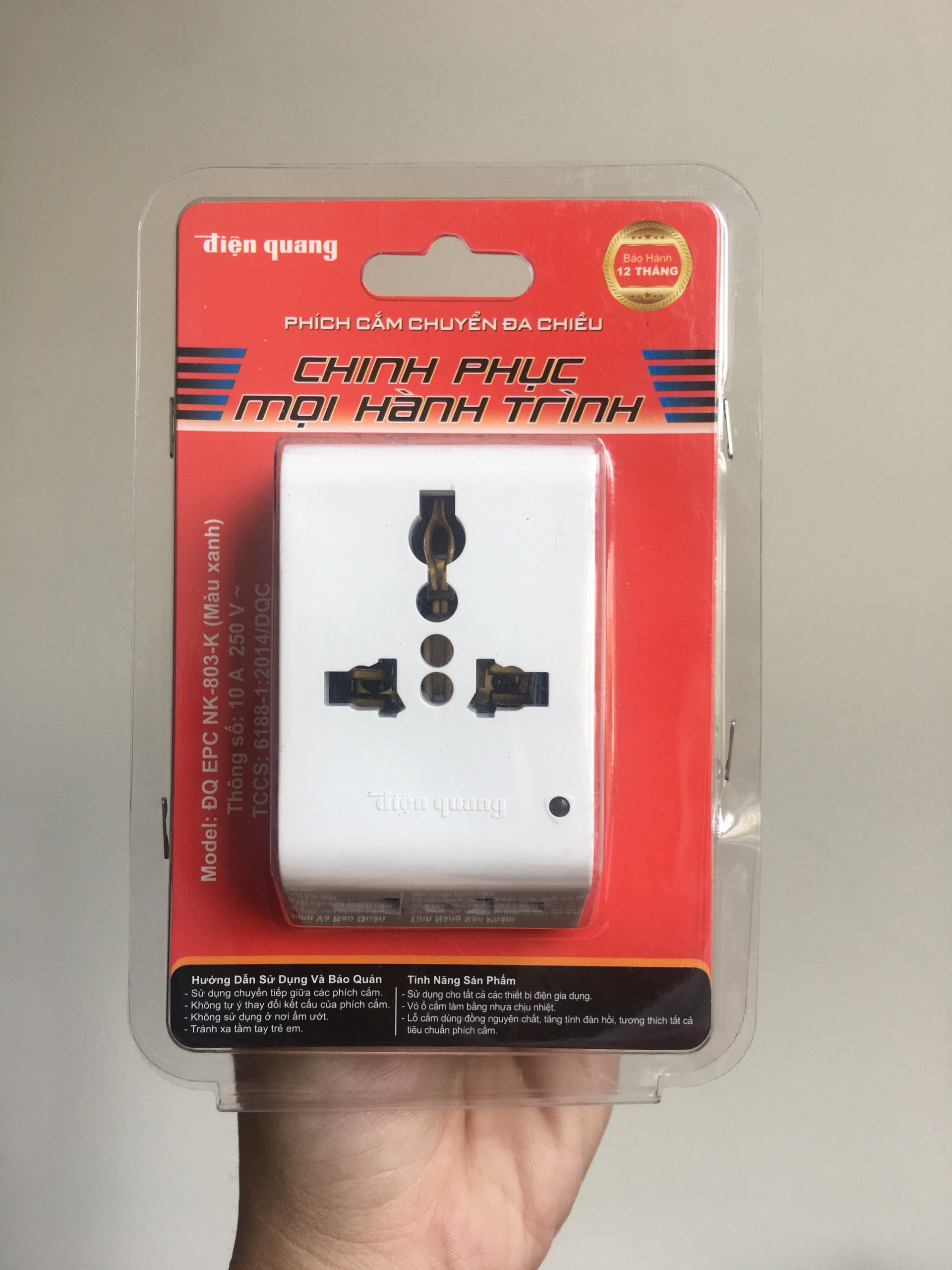 Phích cắm chuyển đa chiều điện quang đq epc nk-803-k