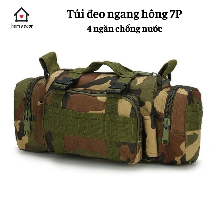 Túi đeo ngang hông nam ,túi đeo chéo nam , túi phụ balo 7D du lịch , phượt