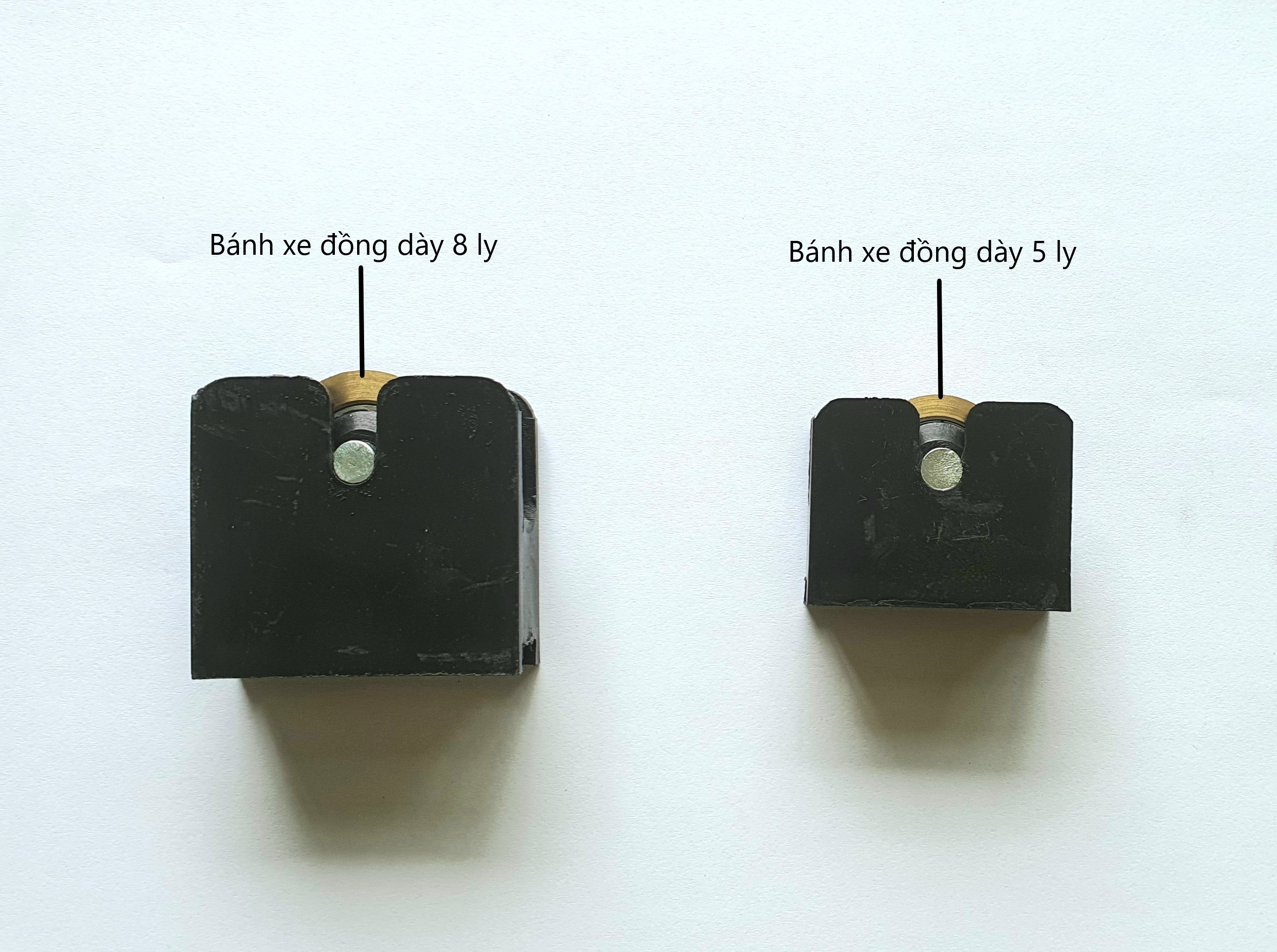 Bánh xe đồng thau cửa lùa nhôm loại dày đặt biệt - 1 cái